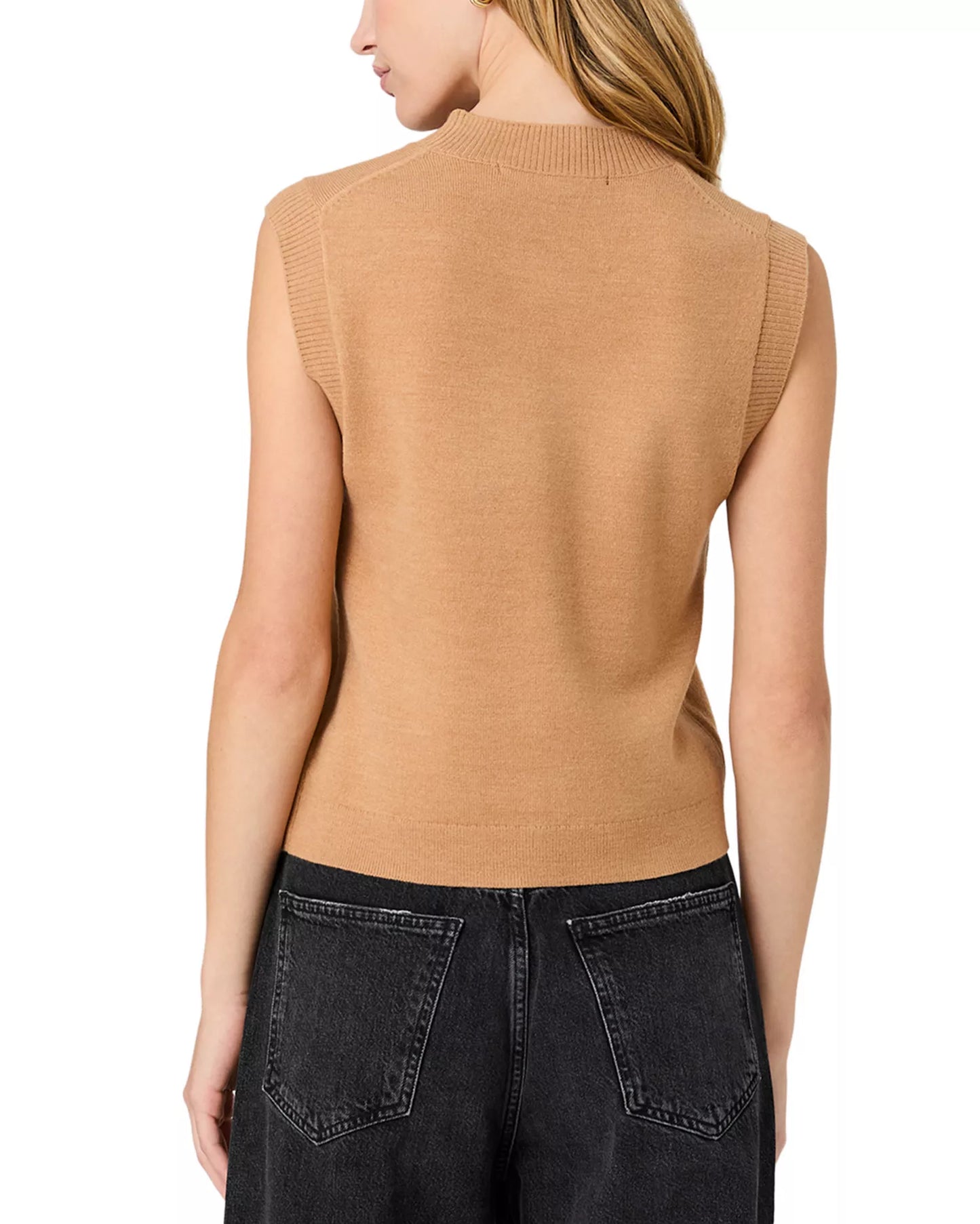 French Connection Babysoft Vertical Tick Crewneck Top