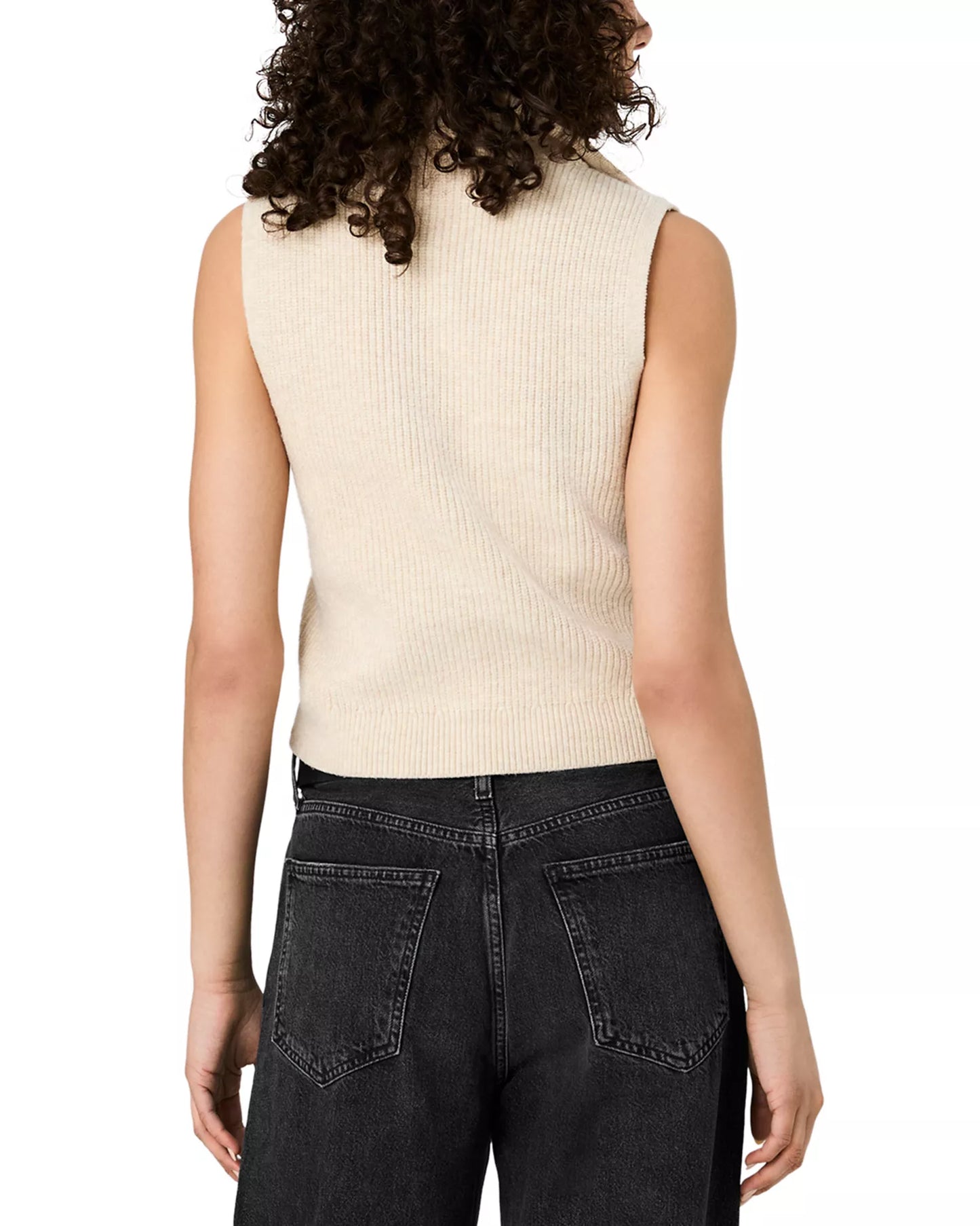 French Connection Marley Knit Half Zip Vest