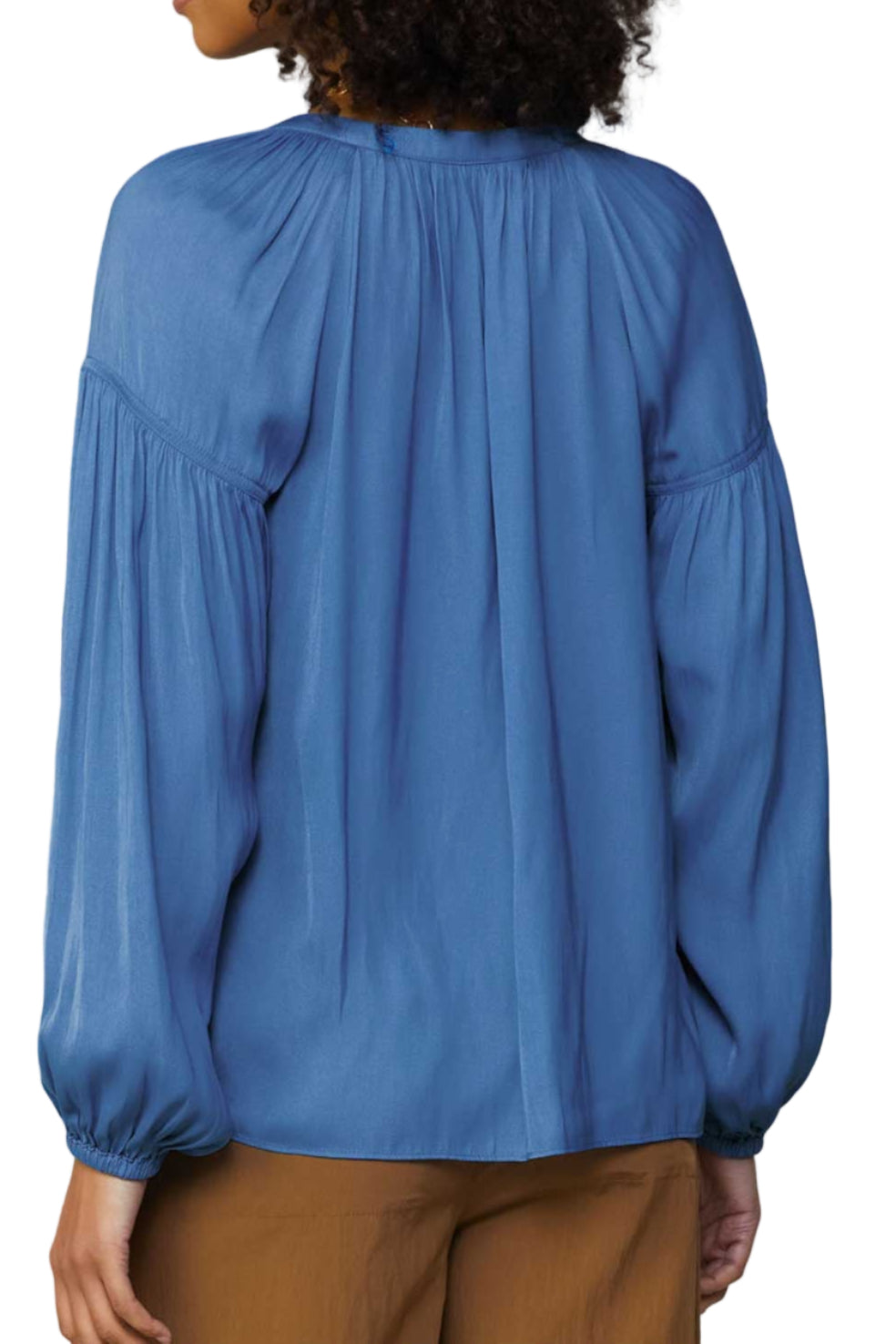 Ashley Long Sleeve Split Neck Blouse