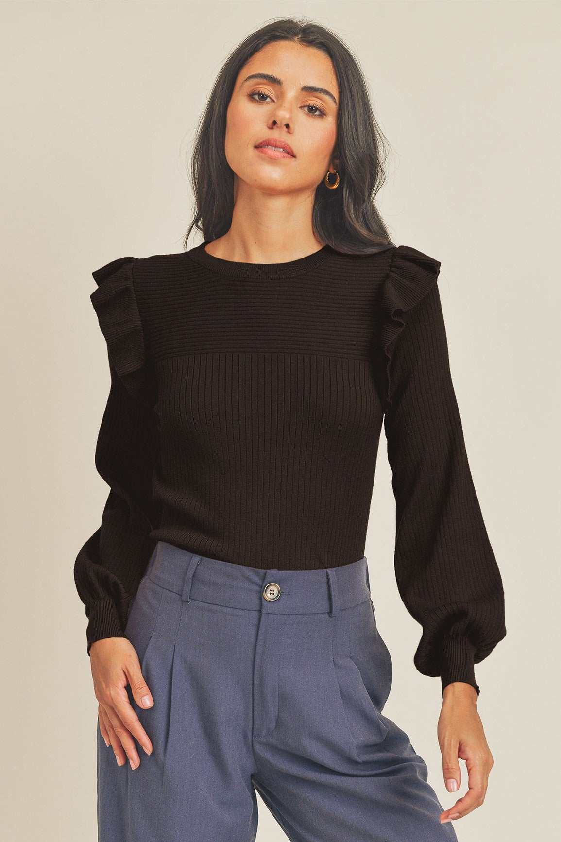 Blakely Ruffle Sweater