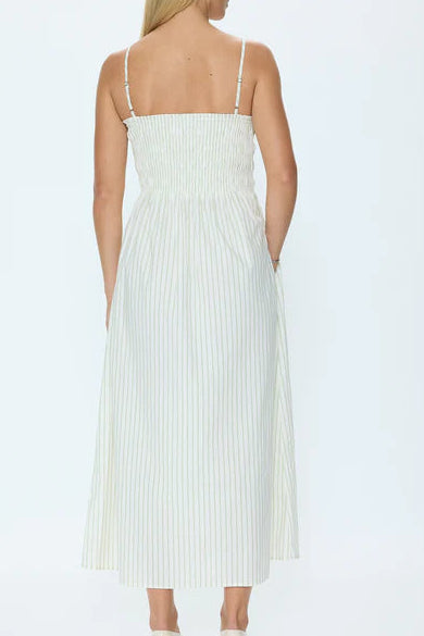 Bianca Shirred Bodice Dress In Sage