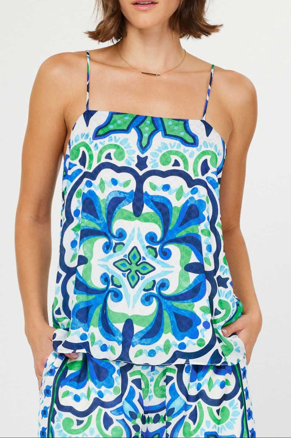 Tina Top With Side Buttons