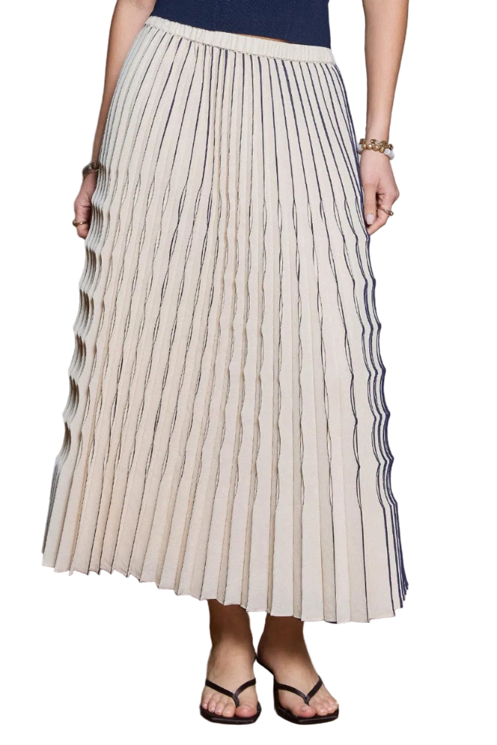 Karin Pleated Midi Skirt