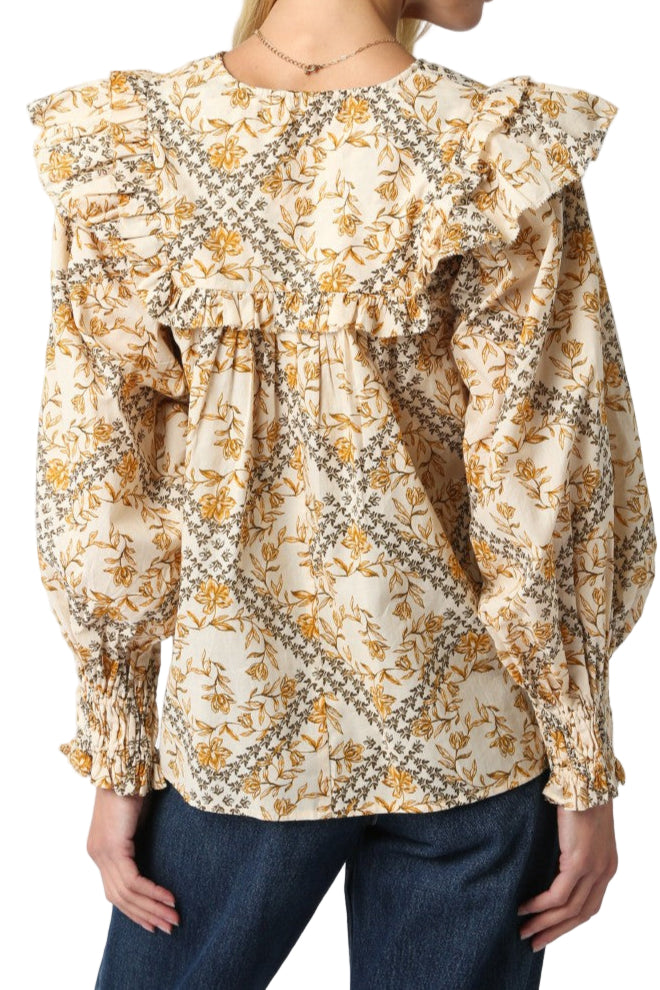 Cora Long Sleeve Ruffle Top