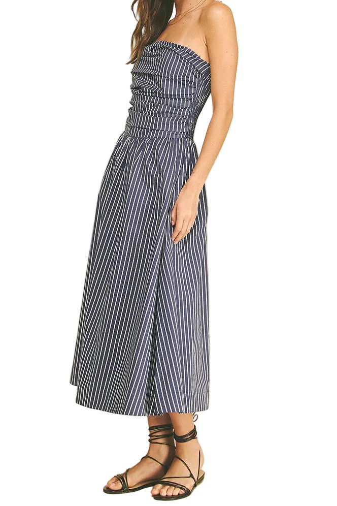 Jordan Smocked Tube Midi Dress