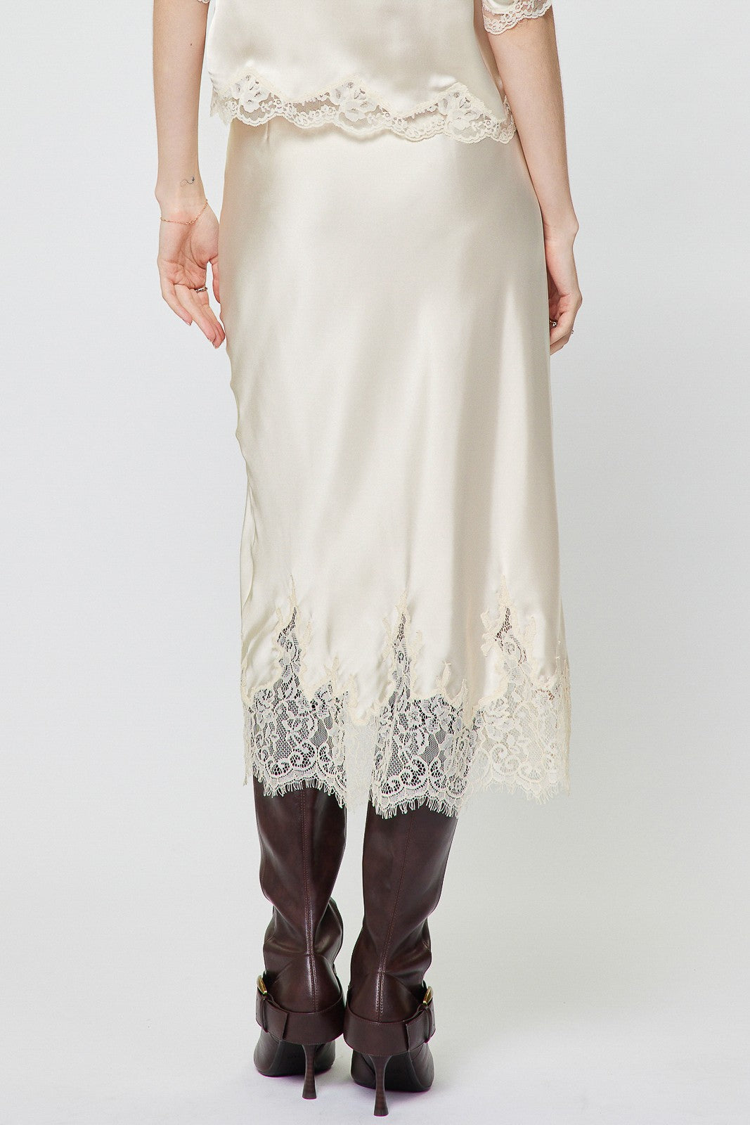 Lenora Lace Hem Maxi Skirt