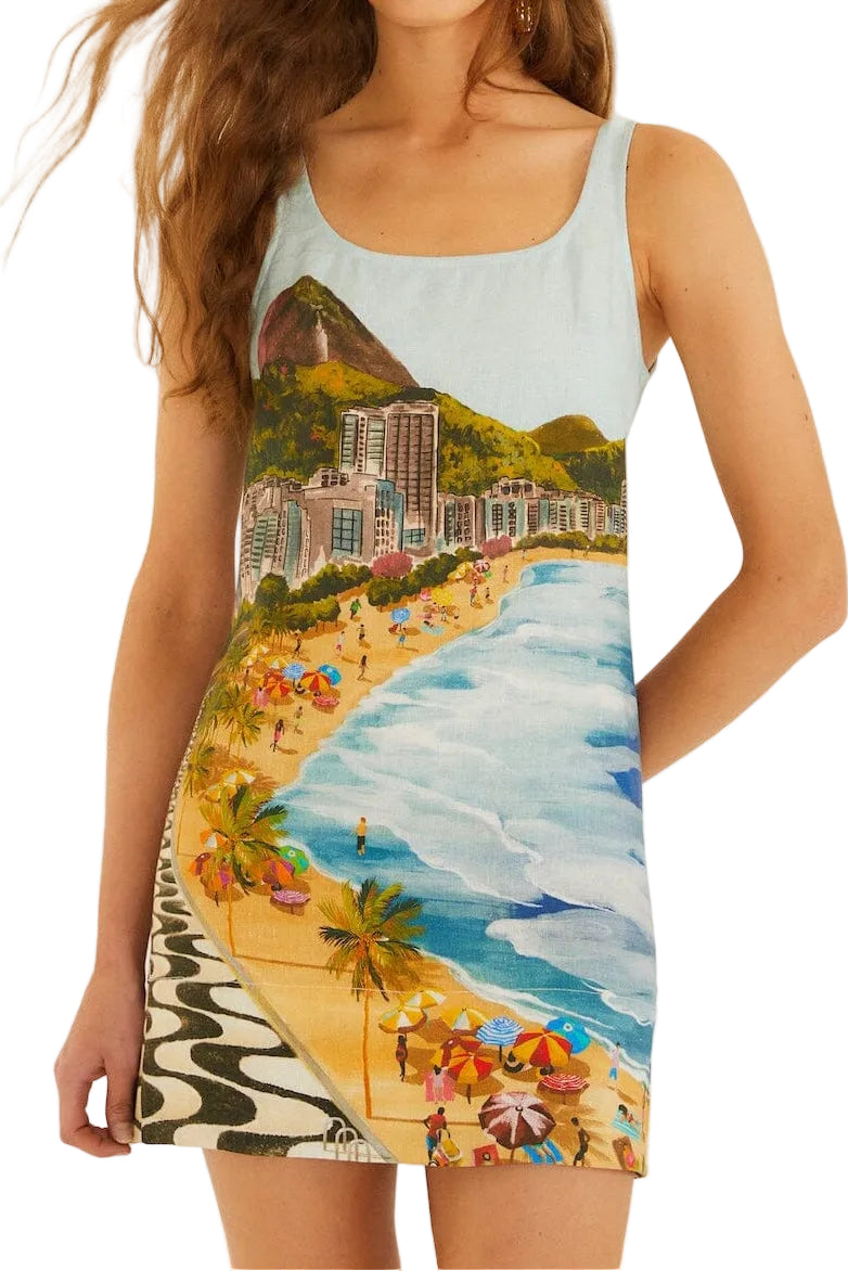 FARM Rio Copacabana Beach Multi Mini Dress