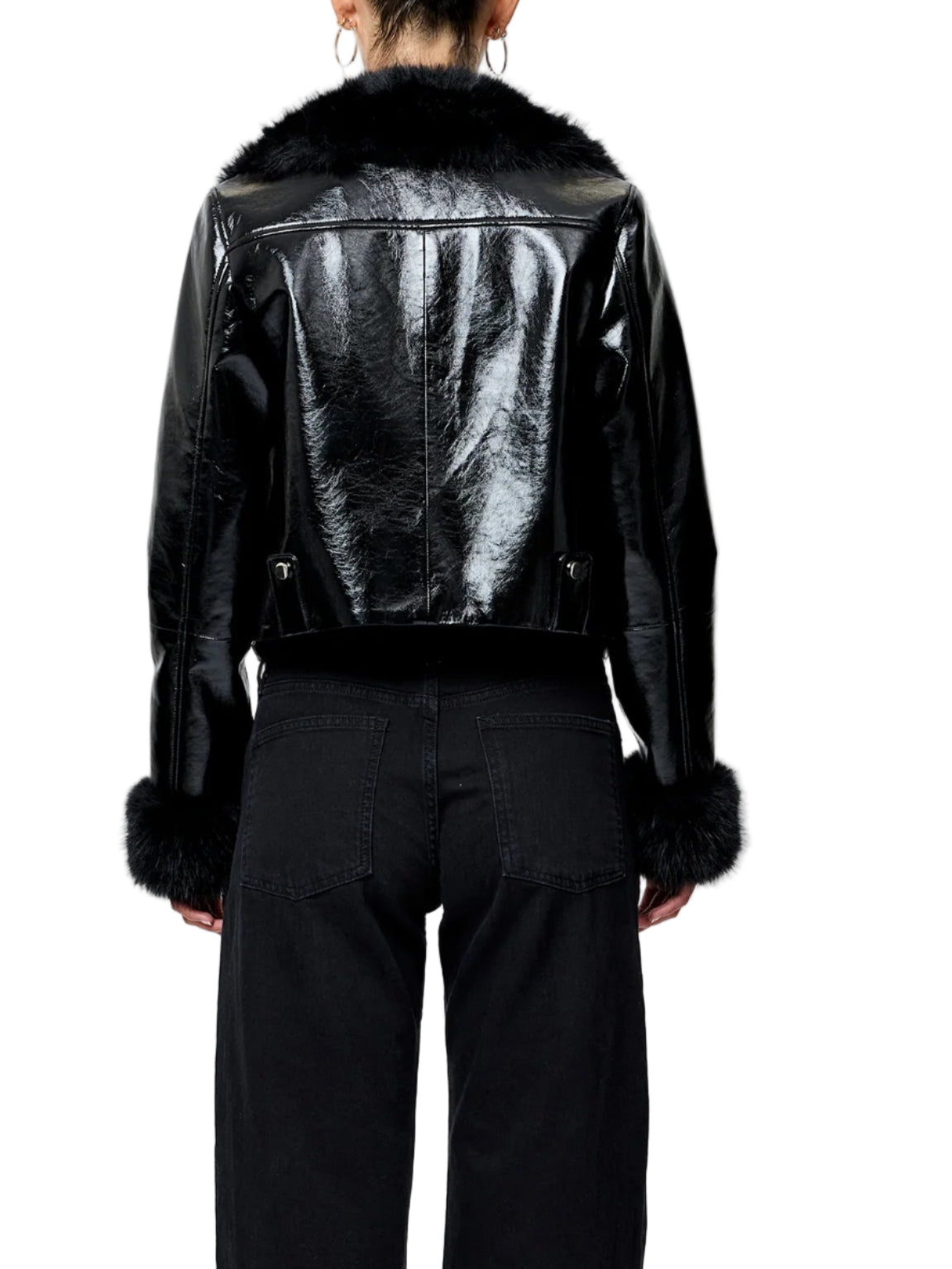 French Connection Camryn Crinkled Moto Jacket