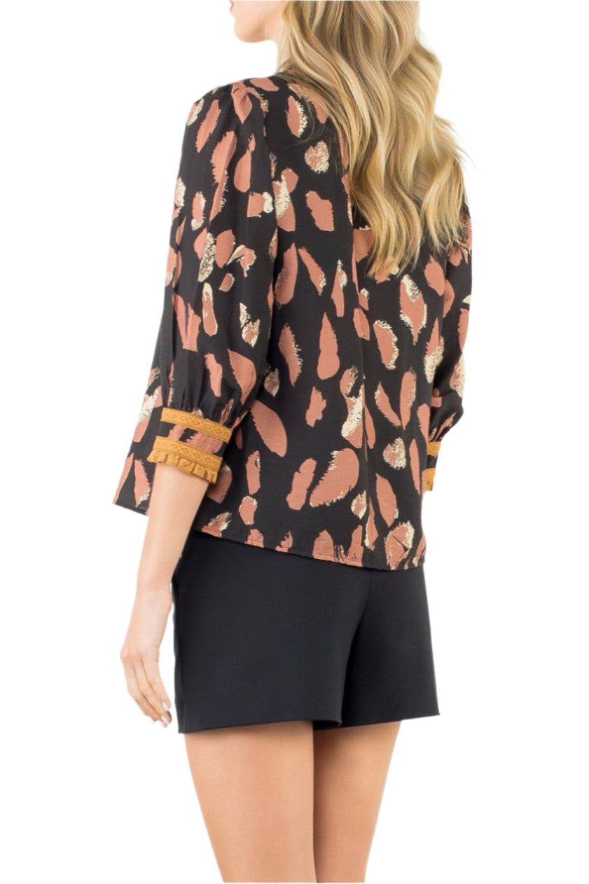 Pallas Eyelet Printed Top