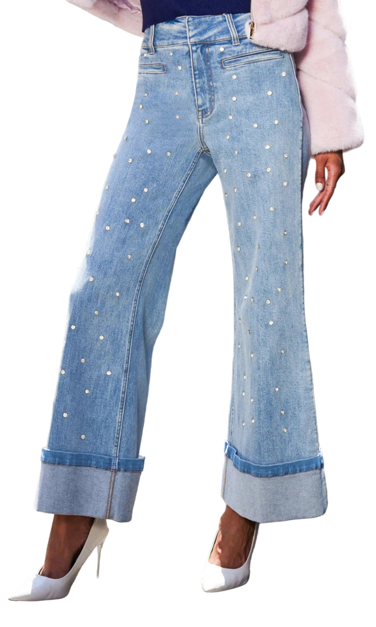 Raquel Crystal Stud Jeans