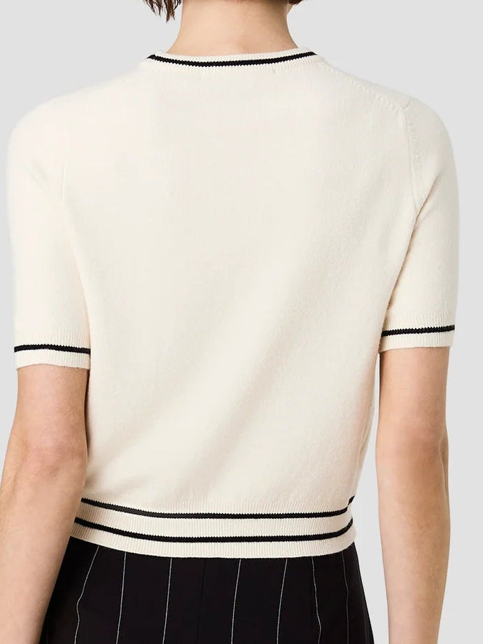 French Connection Baby Soft SS Rib Stripe Top