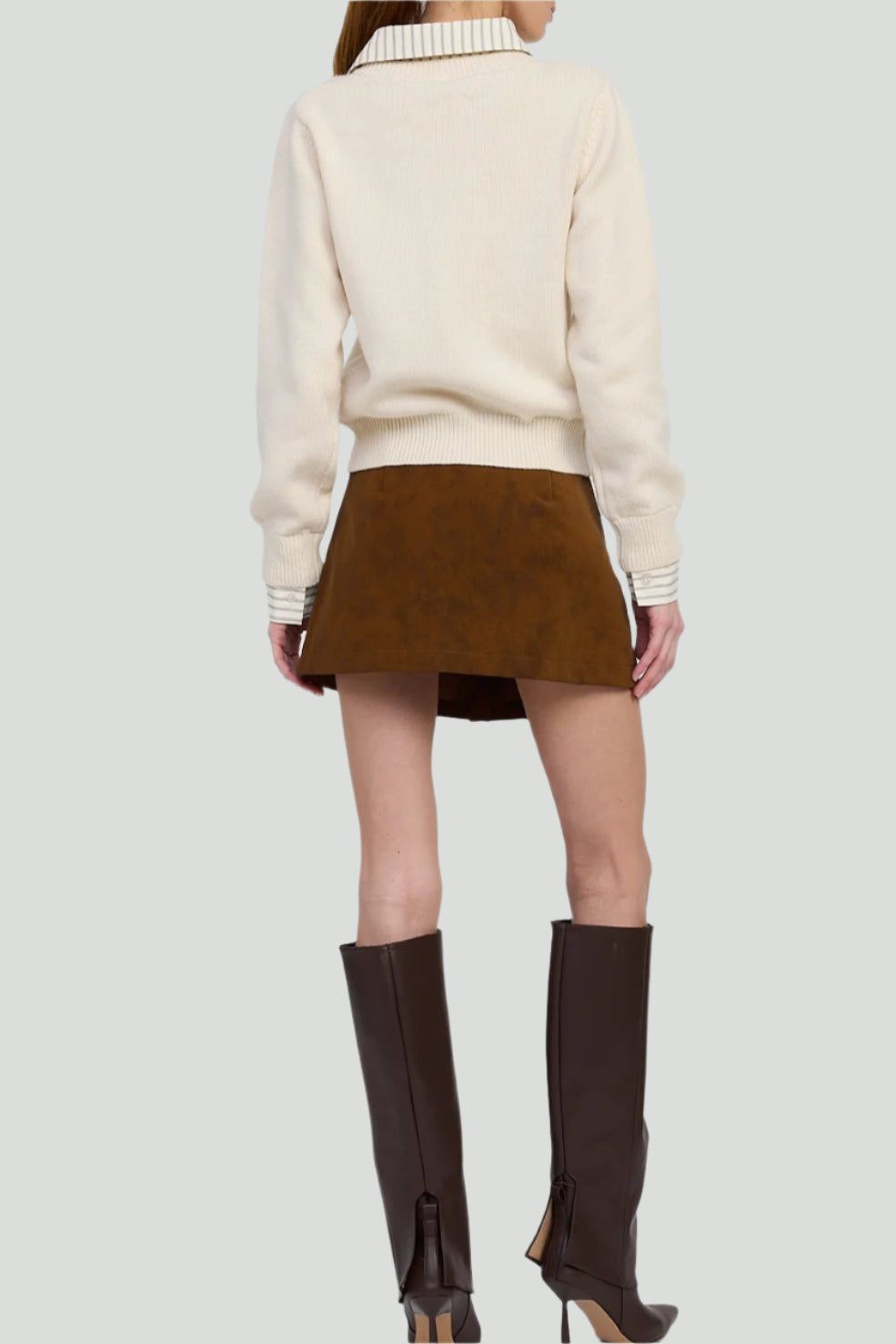 En Saison Azra Mixed Media Sweater