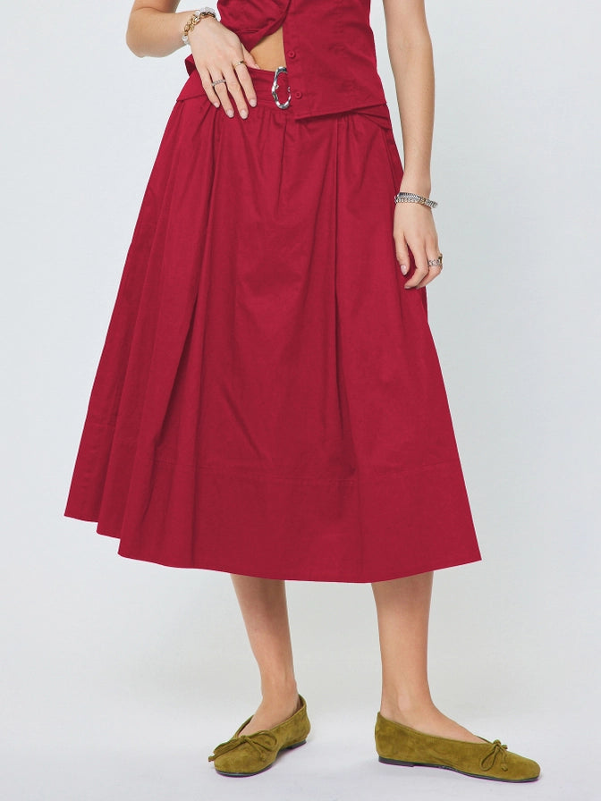 Julia Cap Sleeve Crop Top & Midi Skirt