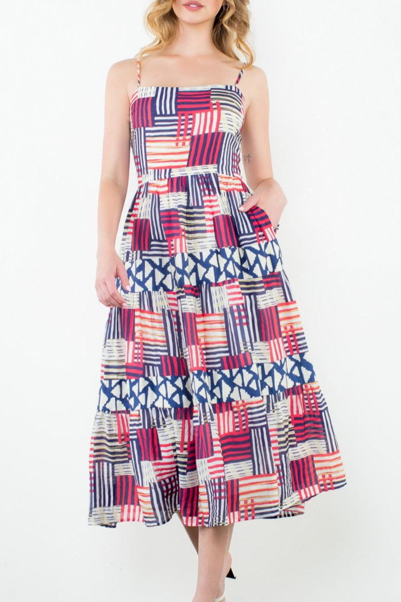 Danielle Strap Tiered Maxi Dress