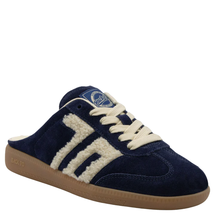 Back 70 Easter Backless Sneaker In Navy Teddy