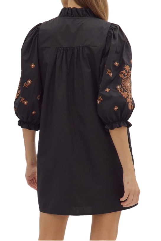 Raine Floral Embroidered Mini Dress