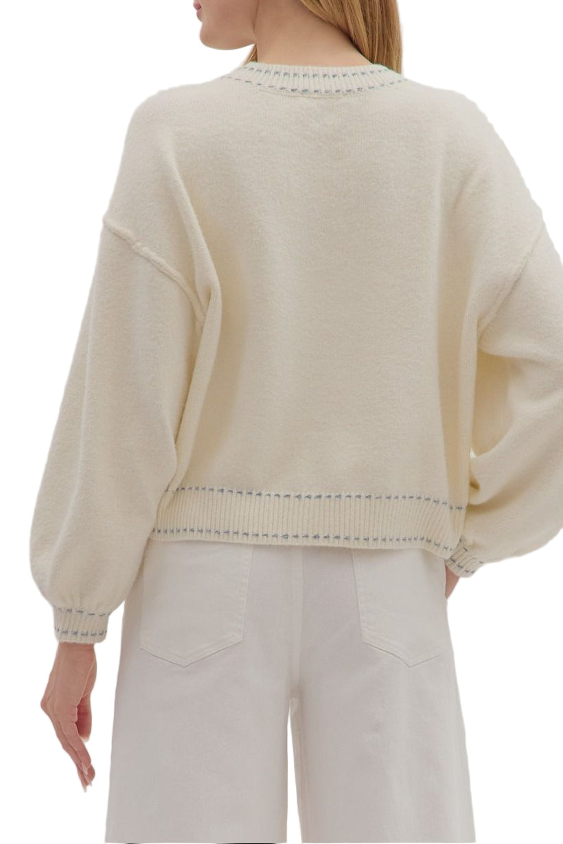 Tracy Stiched Front Pocket Sweater