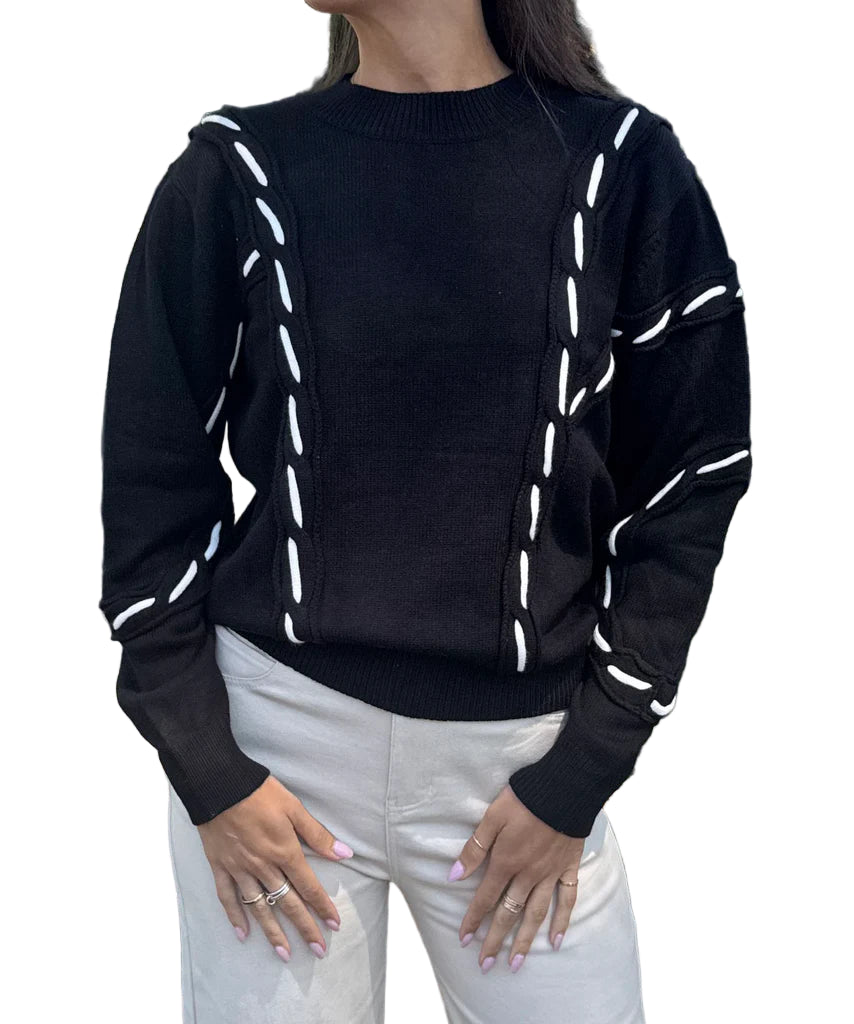 Amy Pattern Knit Sweater