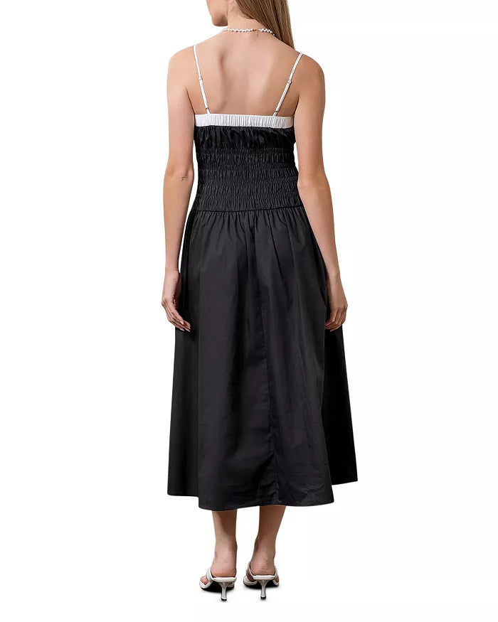 Moon River Smocked Midi Dress
