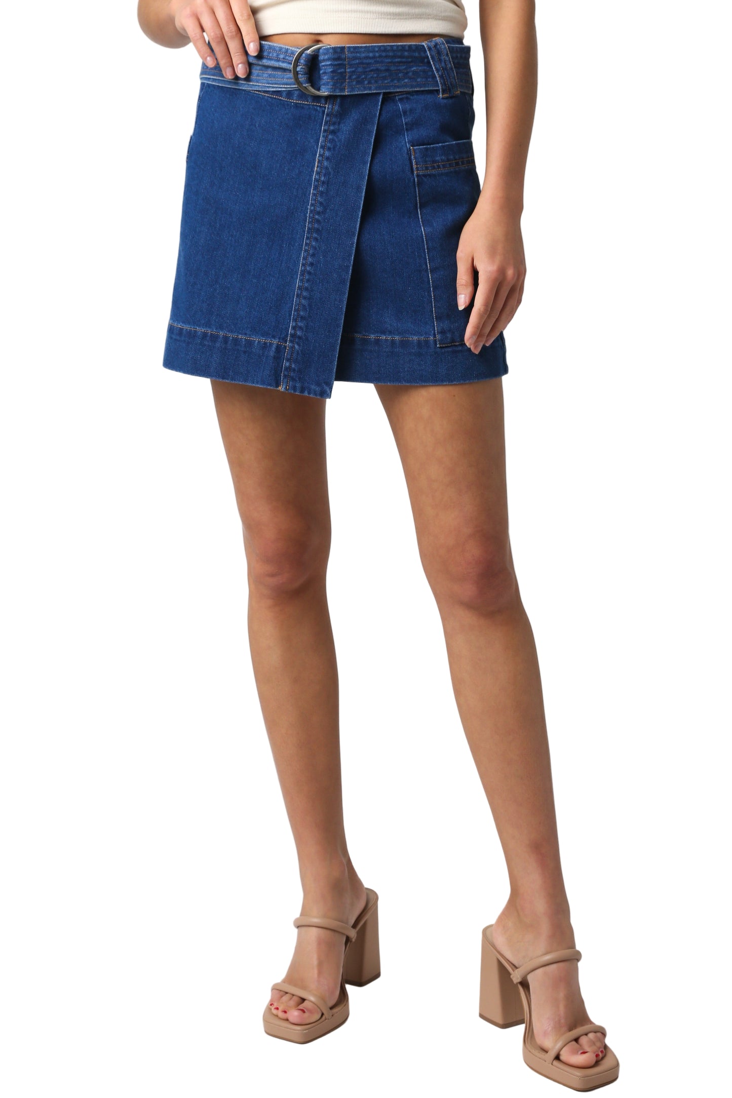 Cindy Wrap Mini Skirt