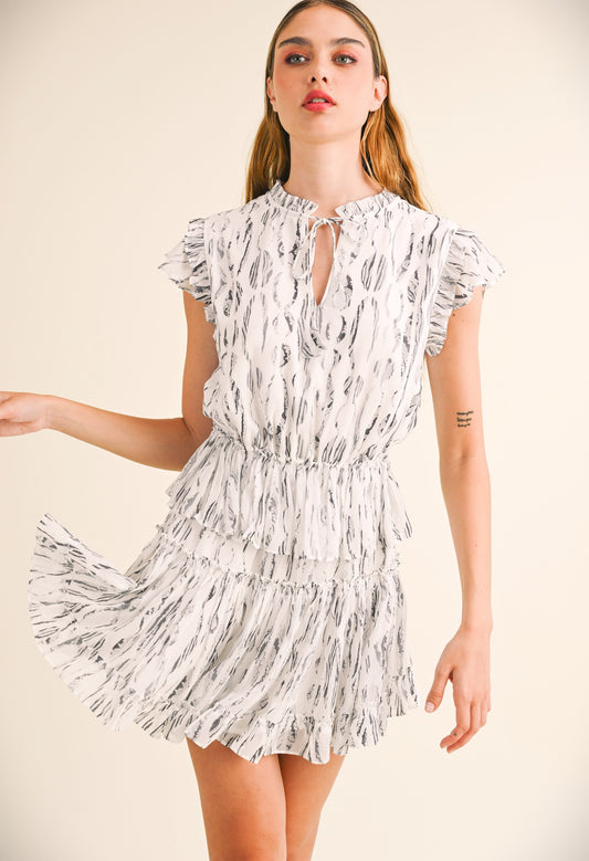 Yvette Ruffle Mini Dress