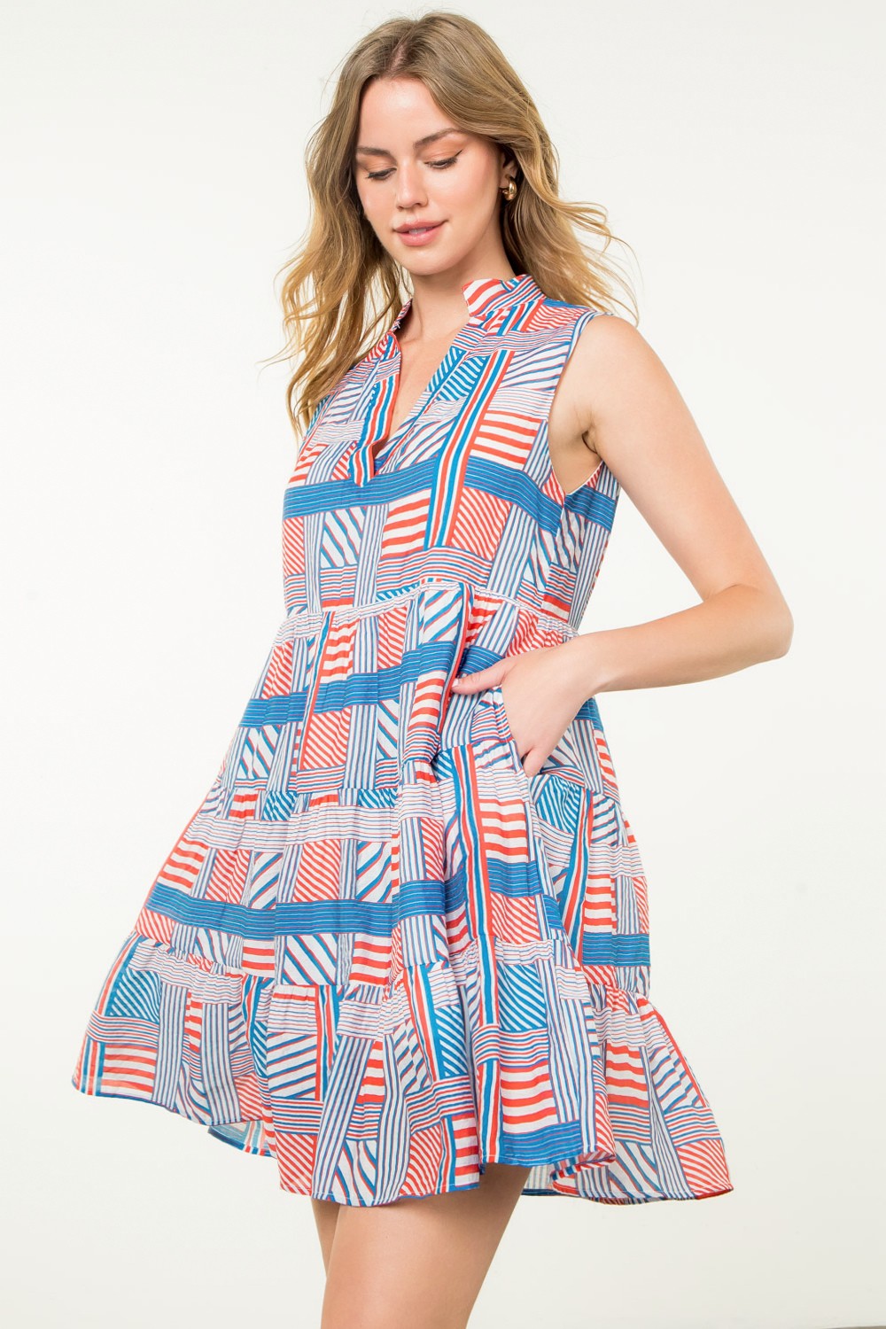 Wren Sleeveless Striped Dress