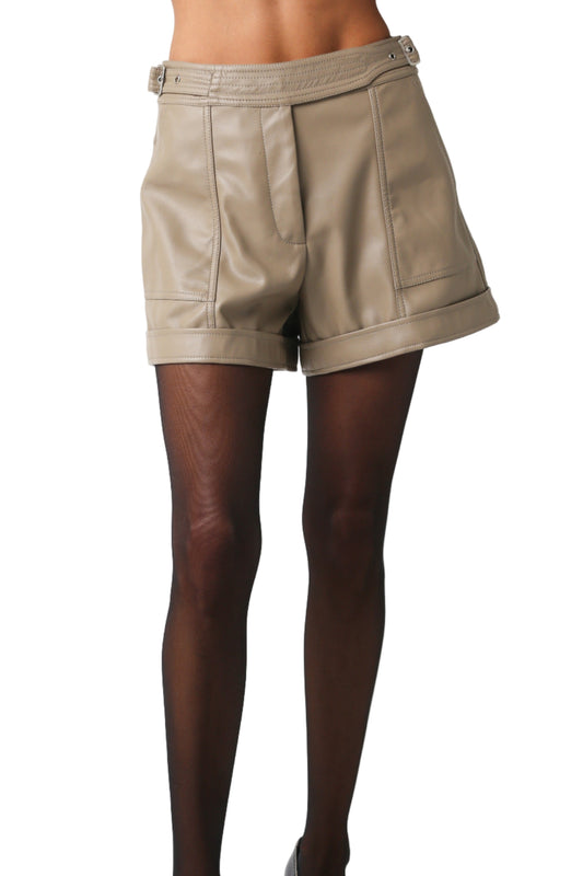 Tess  Pu Leather Shorts