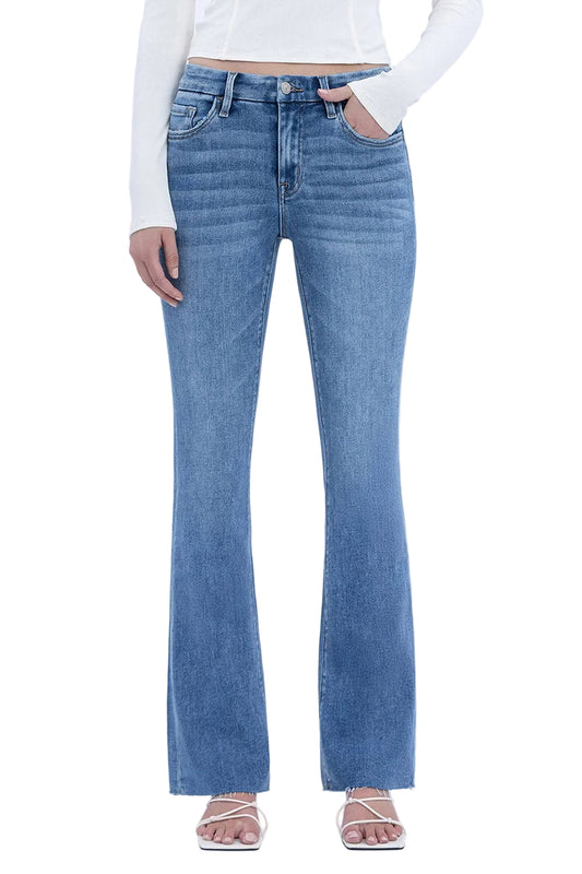 Vervet Mid Rise Seamless Waistband Bootcut Jeans