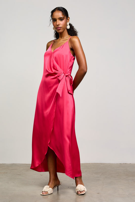 Marissa Satin Midi Dress