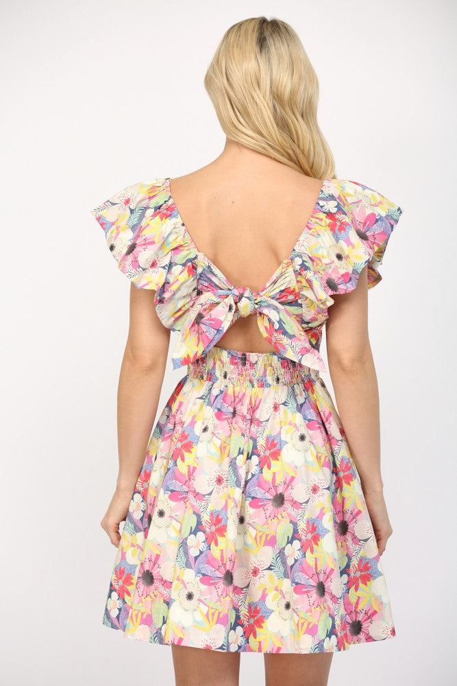 Macey Flutter Sleeve Mini Dress