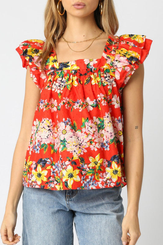 Harley Ruffle Sleeve Top