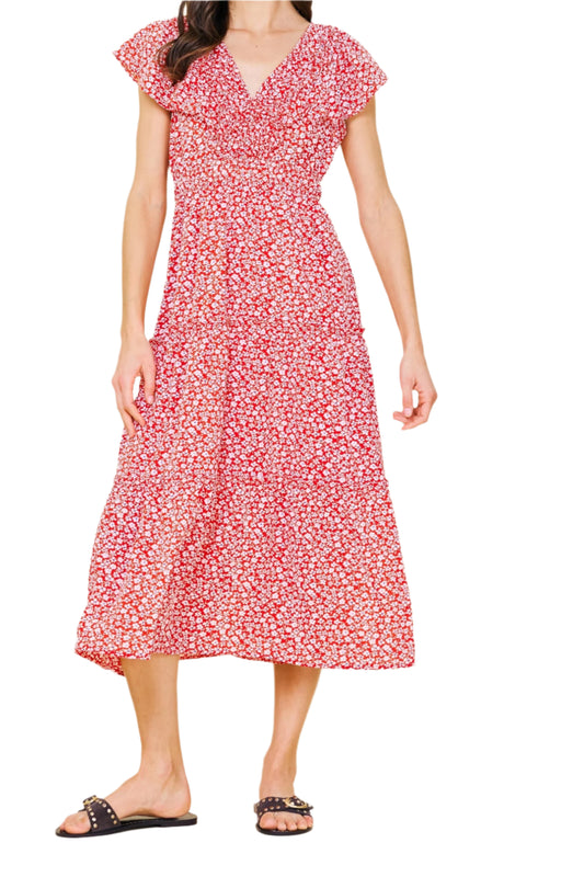 Allie Printed Midi Dress