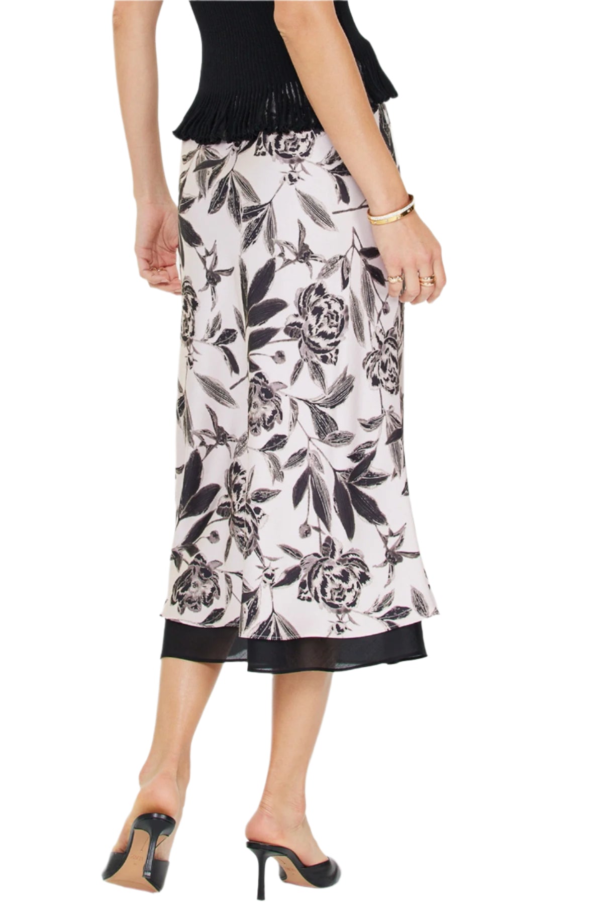 Delaney Chiffon Layered Midi Skirt