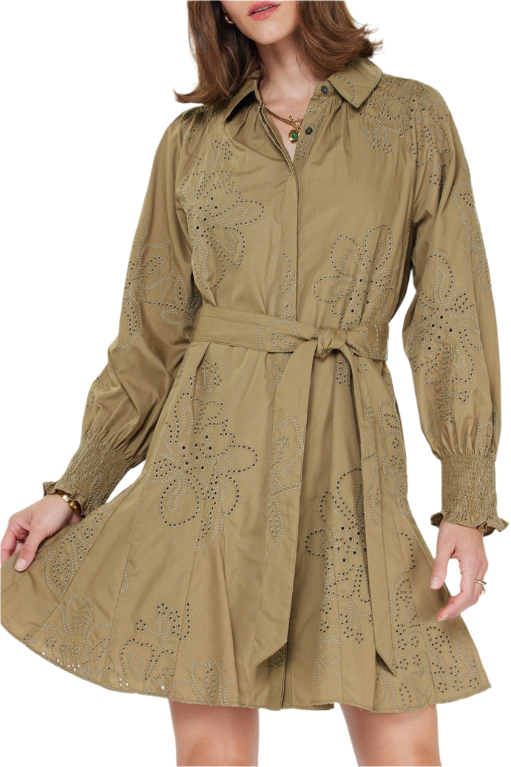Romy Embroidered Mini Dress