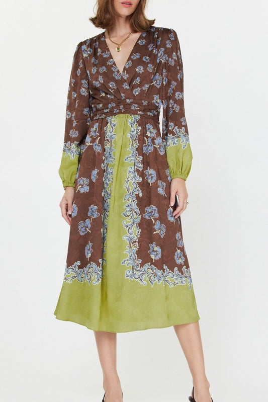 Veronica V-neck Midi Dress