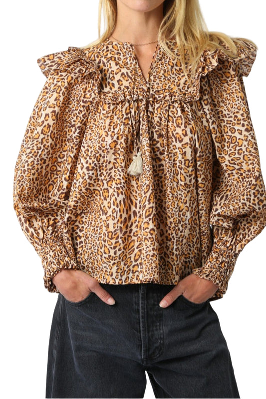 Elsa Long Sleeve Leopard Top