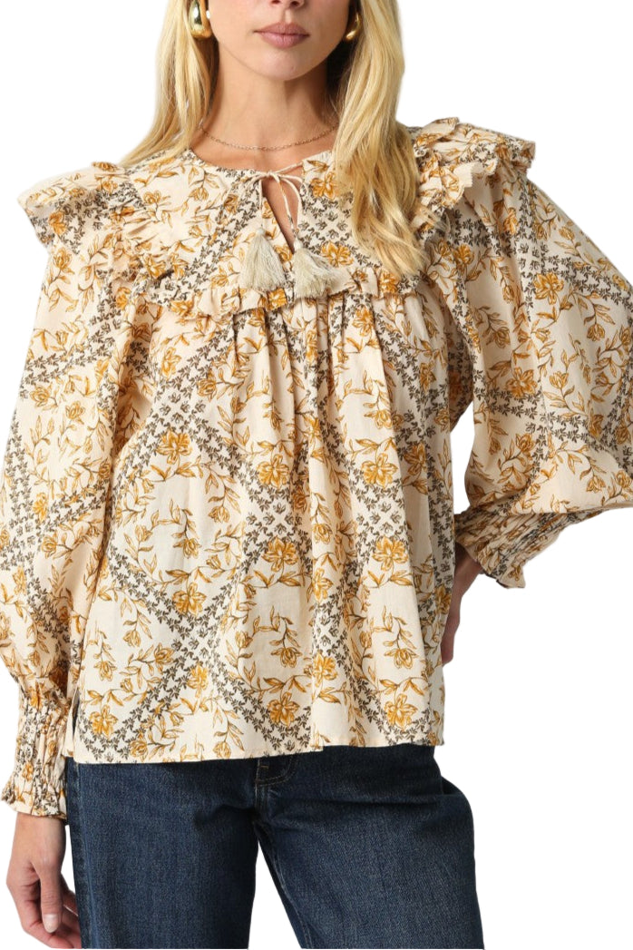 Cora Long Sleeve Ruffle Top