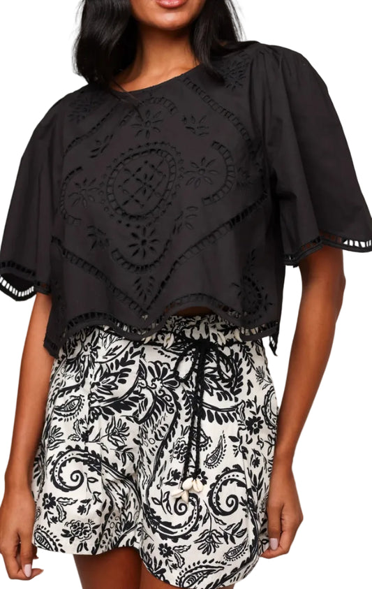 Shore Cleo Top In Black