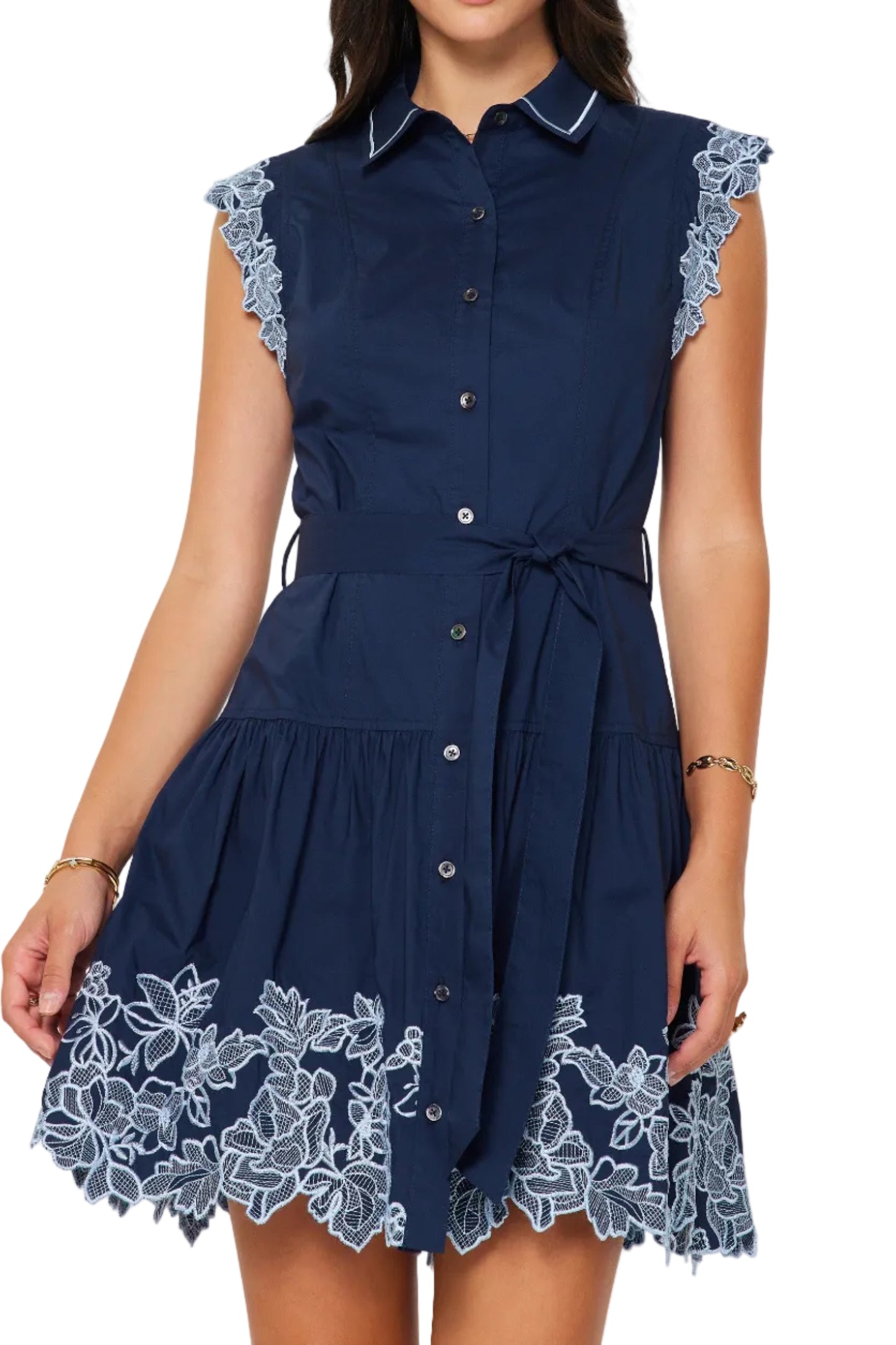Harper Cotton Floral Embroidered Mini Dress
