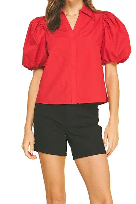 Courtney Bubble Sleeve Blouse