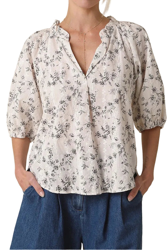 Erica Floral Puff Sleeve Blouse
