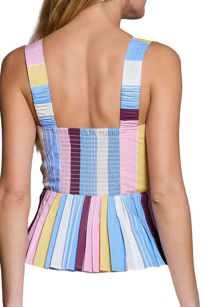 Samie Peplum Top and A-Line Midi Skirt Set