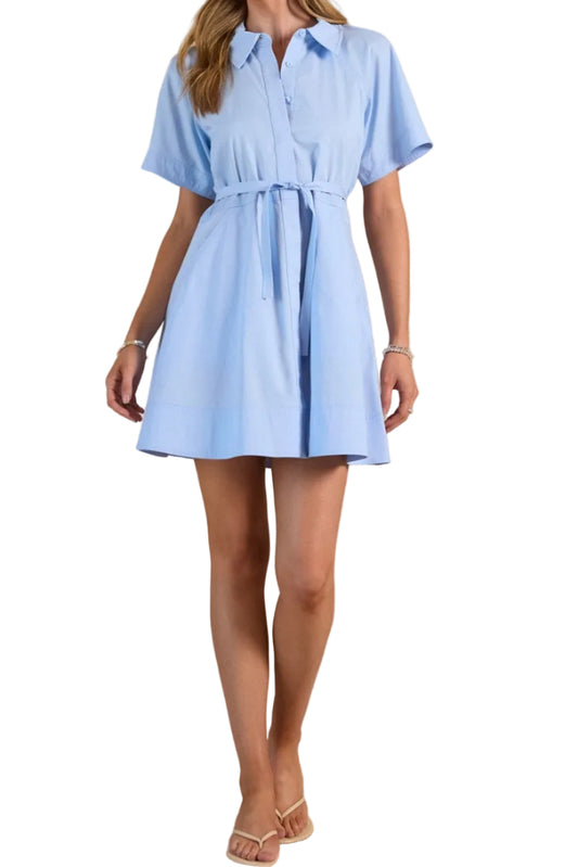 Molly Poplin Button Down Mini Dress