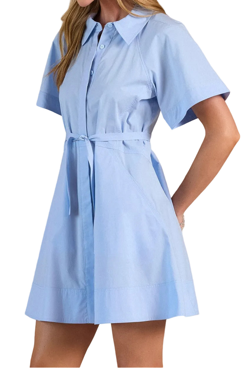 Molly Poplin Button Down Mini Dress
