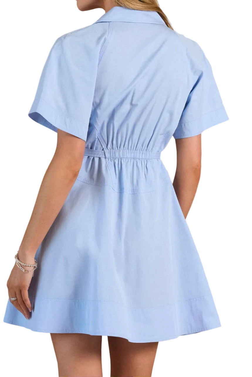 Molly Poplin Button Down Mini Dress