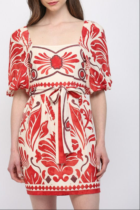 Aggie Printed Mini Dress