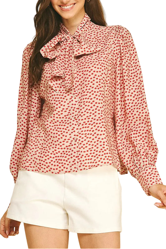 Evie Polka Dot Bow Top