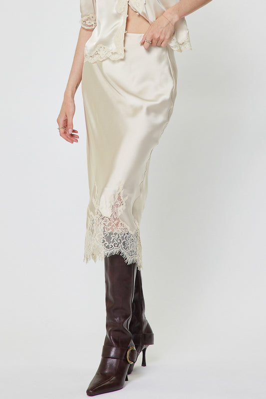Lenora Lace Hem Maxi Skirt