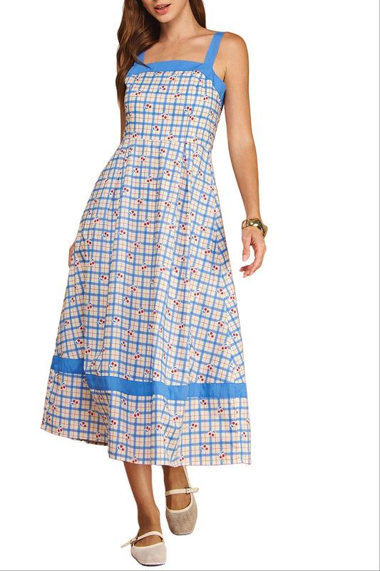 Angela Cherry Maxi Dress