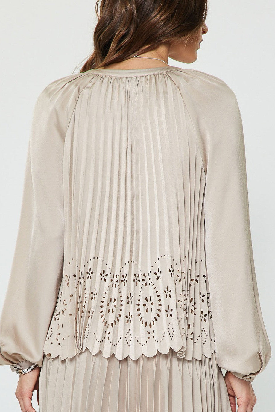 Presley Pleated Long Sleeve Top